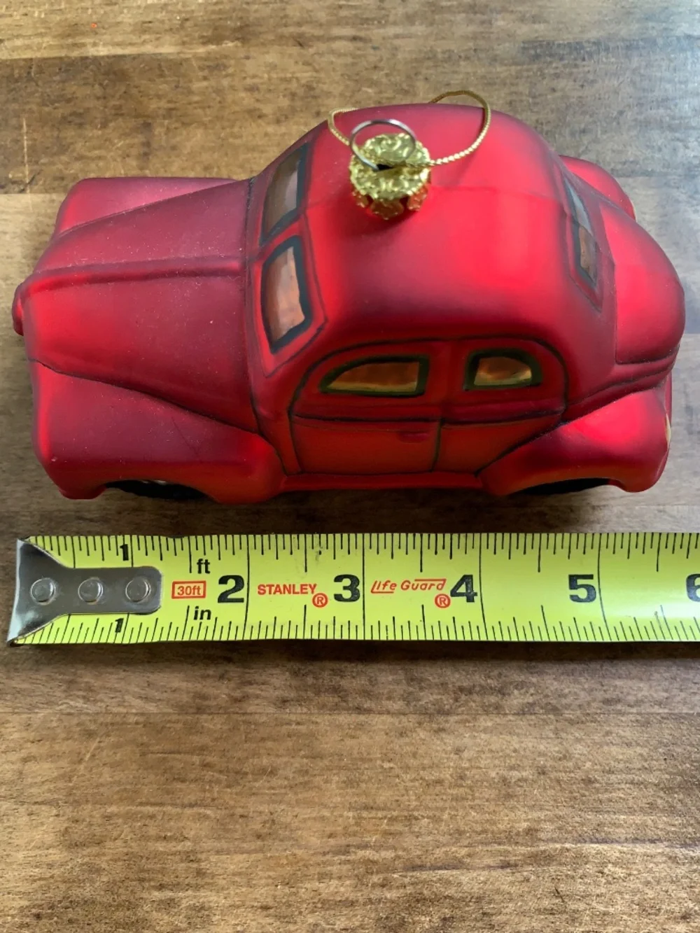 SET OF 2 VINTAGE STYLE GLASS PICKUP TRUCK CHRISTMAS ORNAMENTS